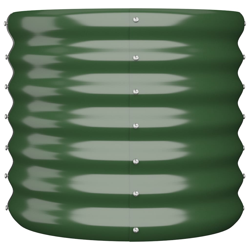 Vidaxl planter 40x40x36 cm galvanized steel green