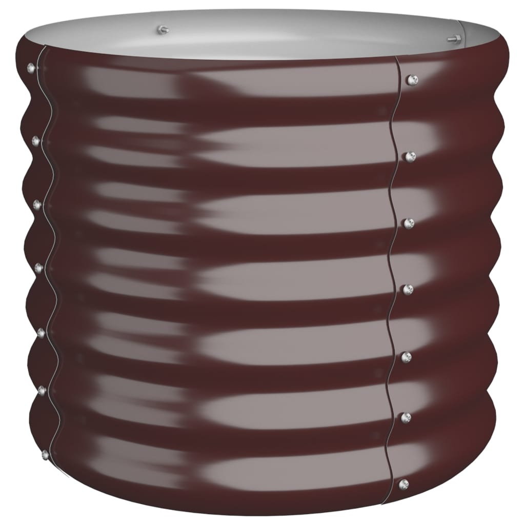Vidaxl planter 40x40x36 cm galvanized steel brown