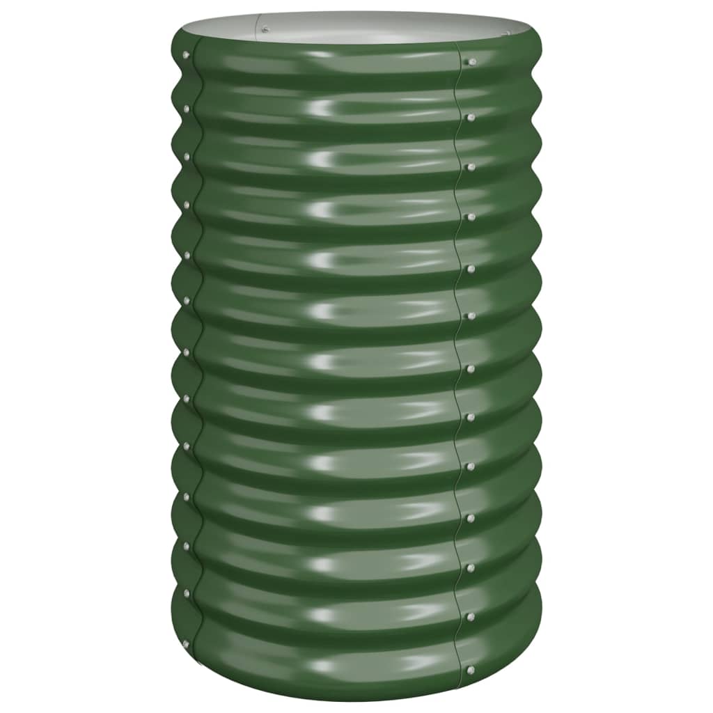 Vidaxx planter 40x40x68 cm galvanized steel green