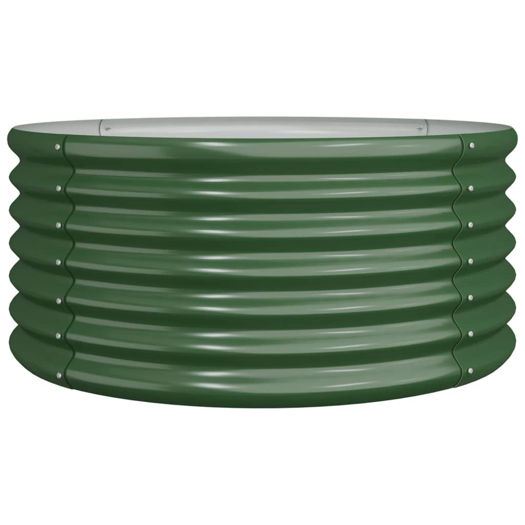 Vidaxl planter 80x80x36 cm galvanized steel green