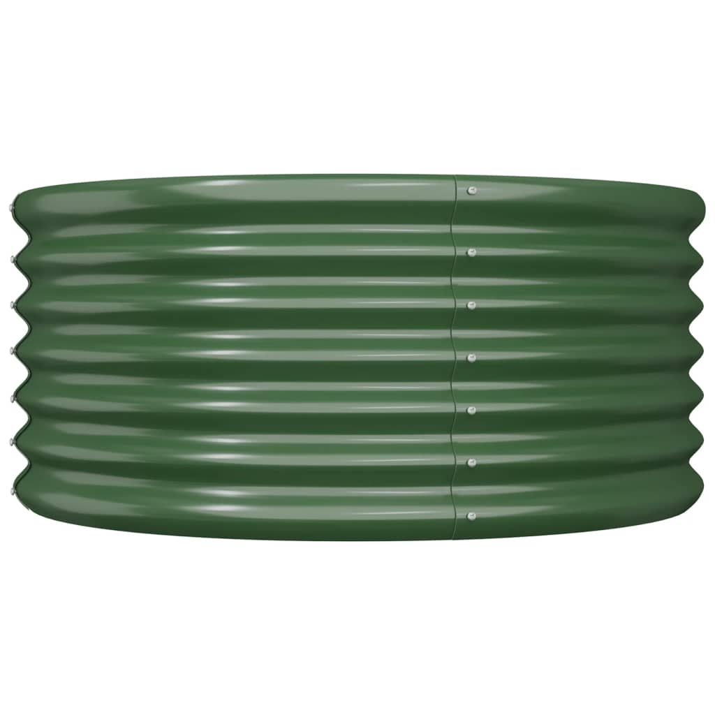 Vidaxl planter 80x80x36 cm galvanized steel green
