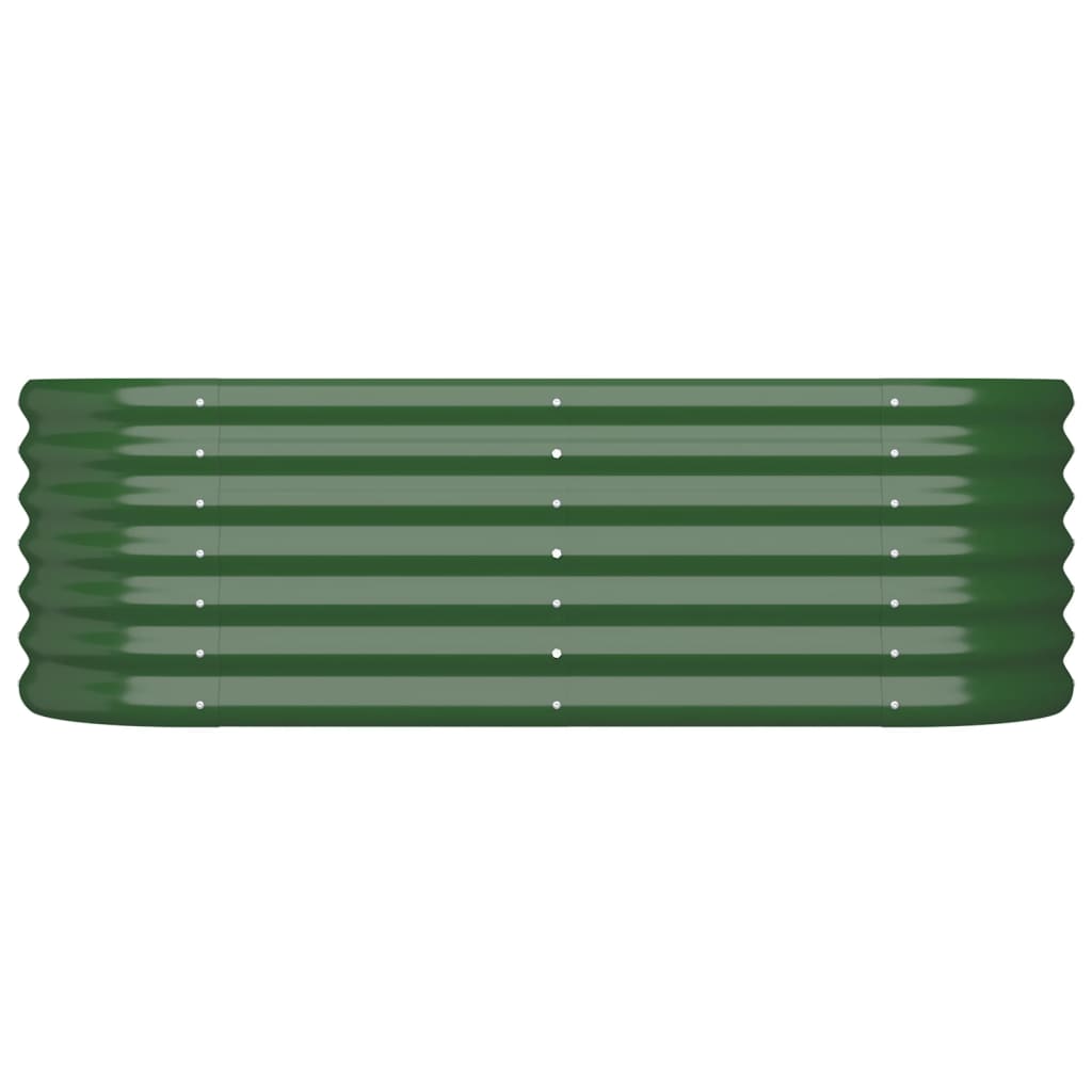 Vidaxl planter 114x40x36 cm galvanized steel green