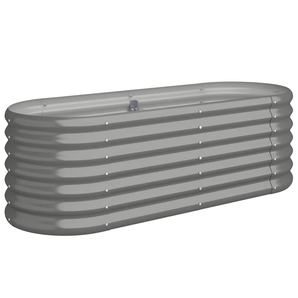 Vidaxl planter 114x40x36 cm galvanized steel gray