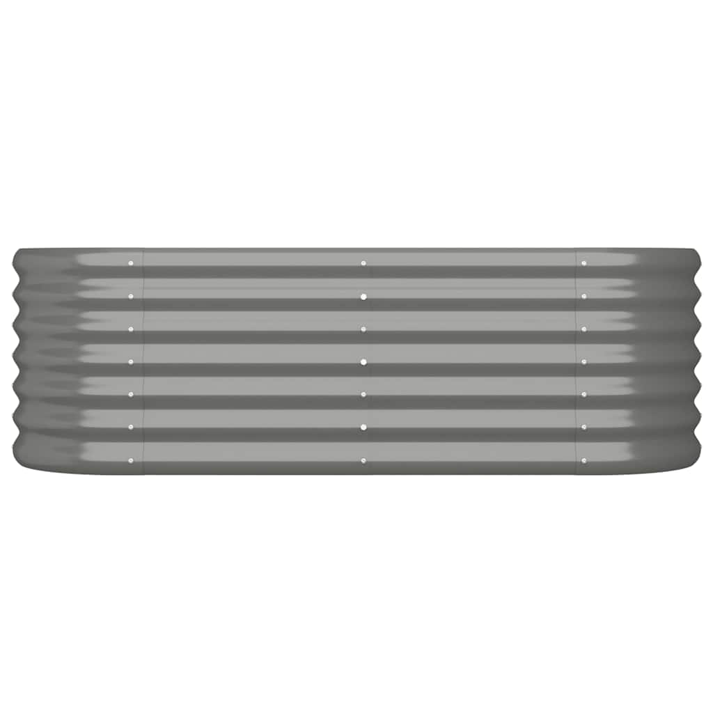 Vidaxl planter 114x40x36 cm galvanized steel gray