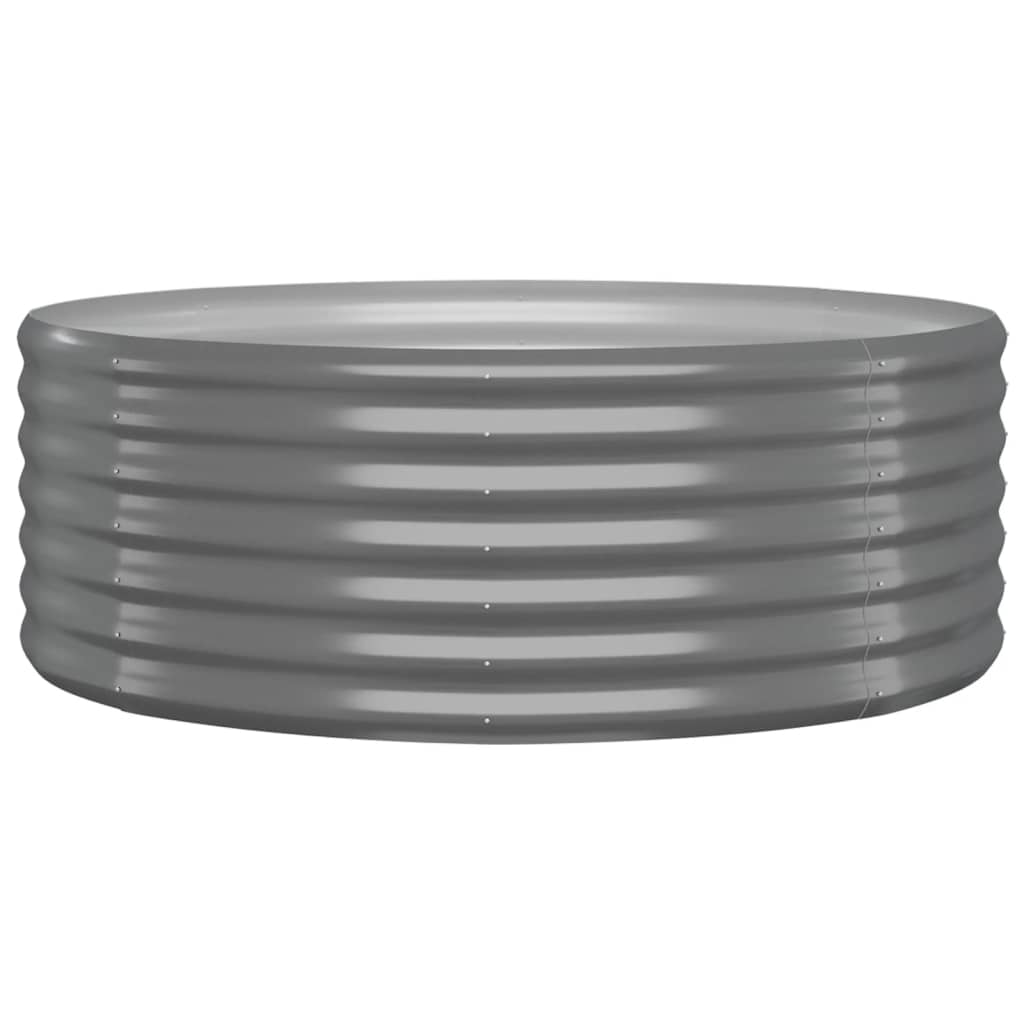 Vidaxl planter 100x100x36 cm galvanized steel gray
