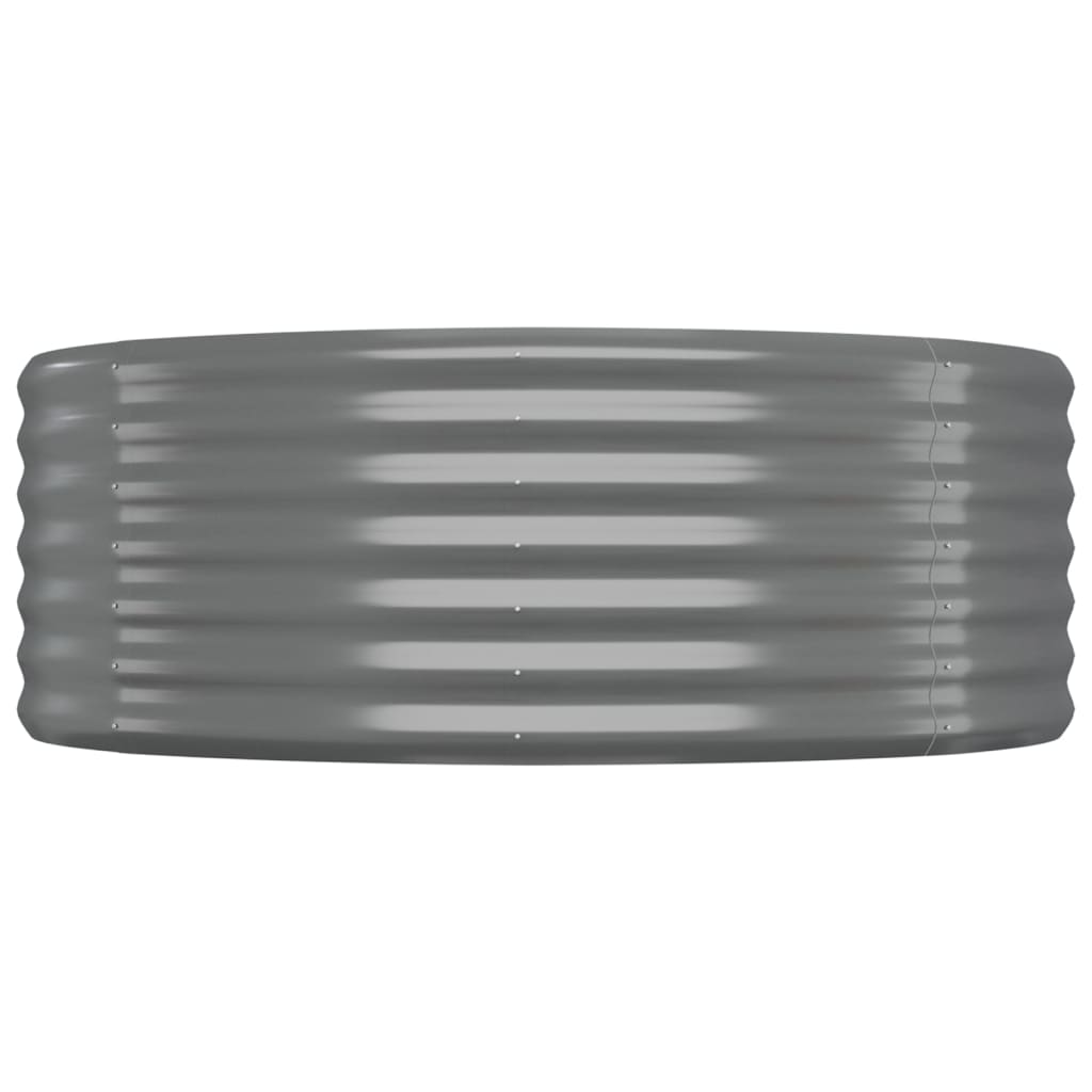 Vidaxl planter 100x100x36 cm galvanized steel gray