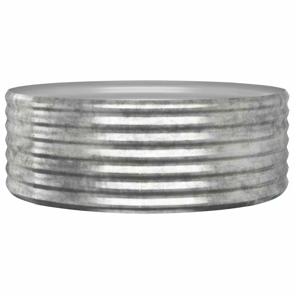 Vidaxl planter 100x100x36 cm galvanized steel silver-colored