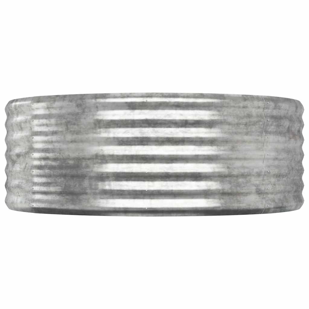 Vidaxl planter 100x100x36 cm galvanized steel silver-colored
