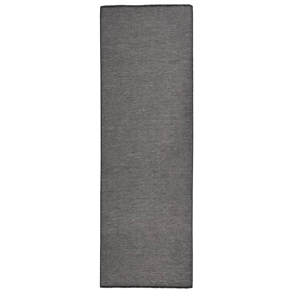 Vidaxl flat-woven outdoor rug 80x250 cm gray