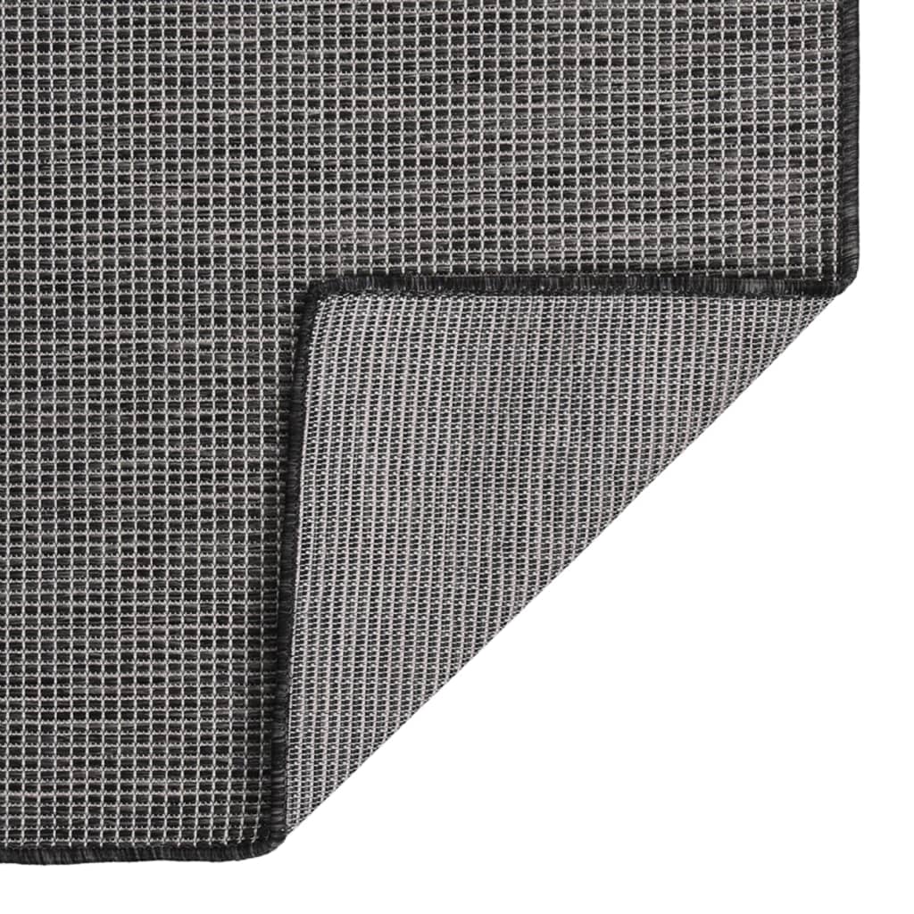 Vidaxl flat-woven outdoor rug 80x250 cm gray