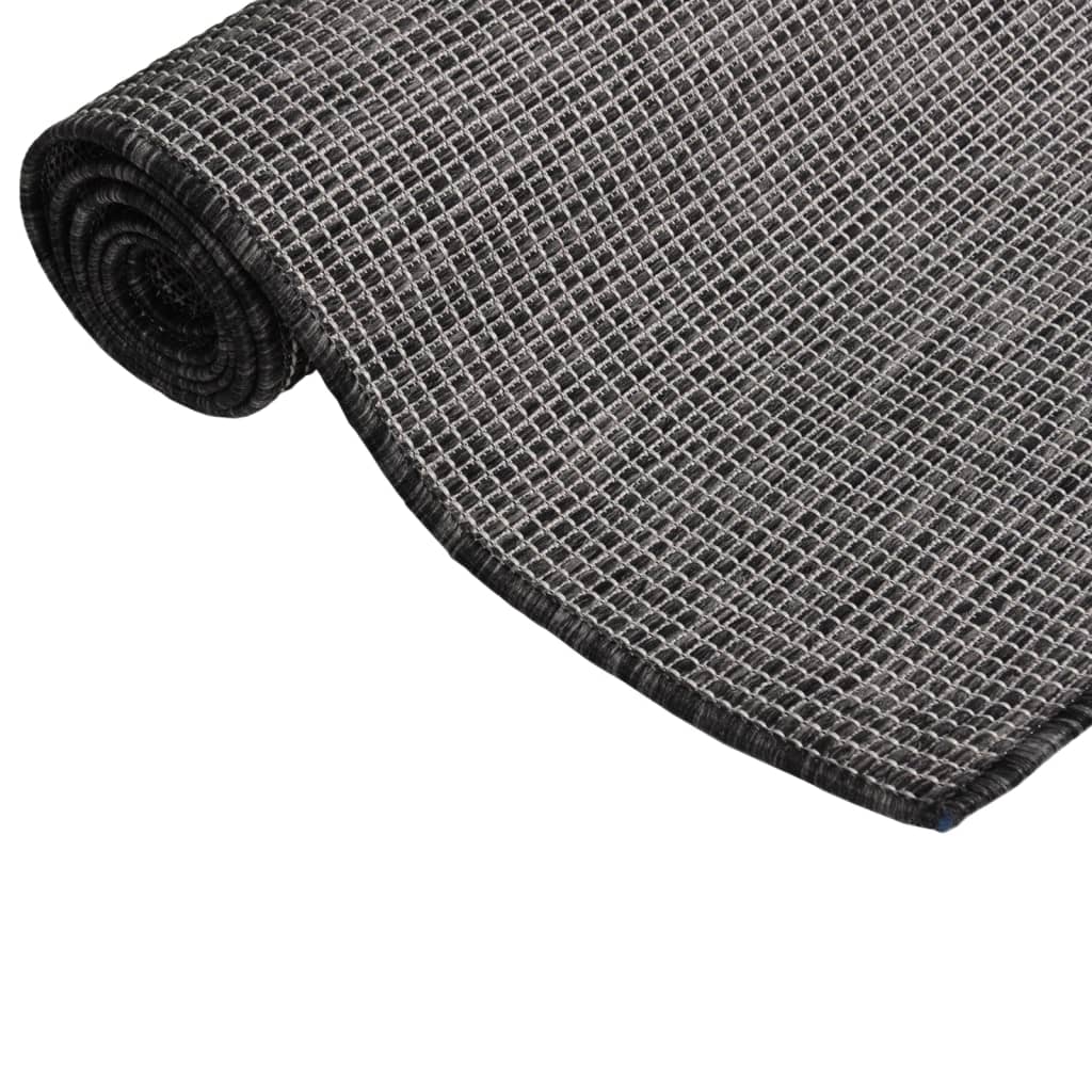 Vidaxl flat-woven outdoor rug 80x250 cm gray