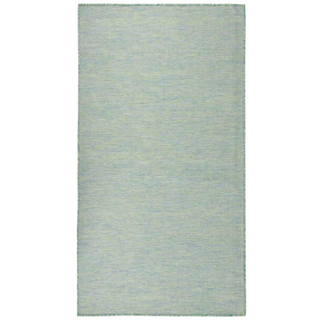 Vidaxl extérieur tapis plat tissé 80x150 cm turquoise