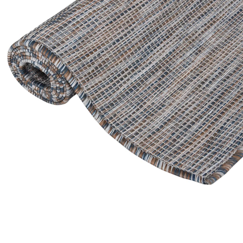Vidaxl flat-woven outdoor rug 200x280 cm brown and blue