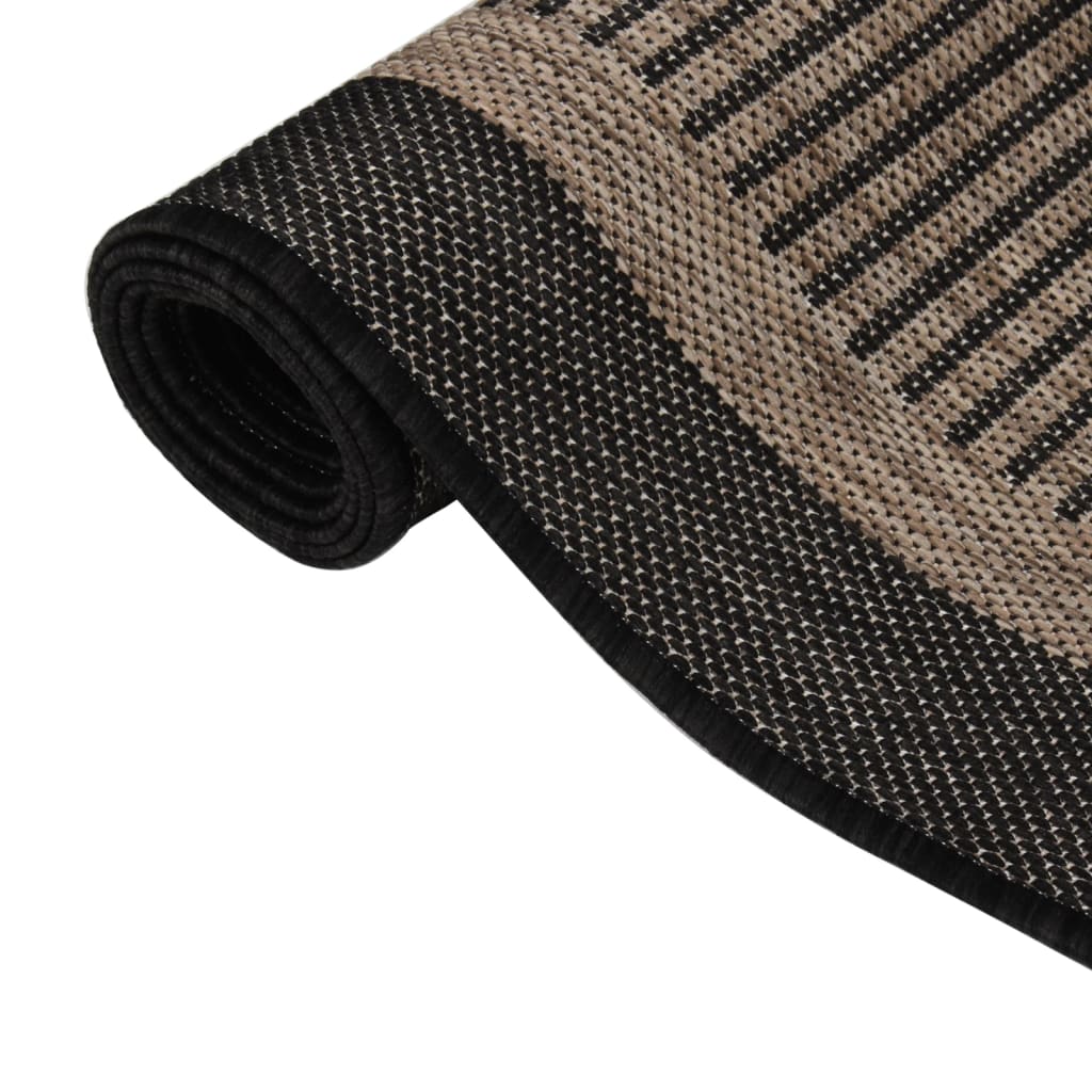 Vidaxx outdoor rug flat woven 80x250 cm dark brown