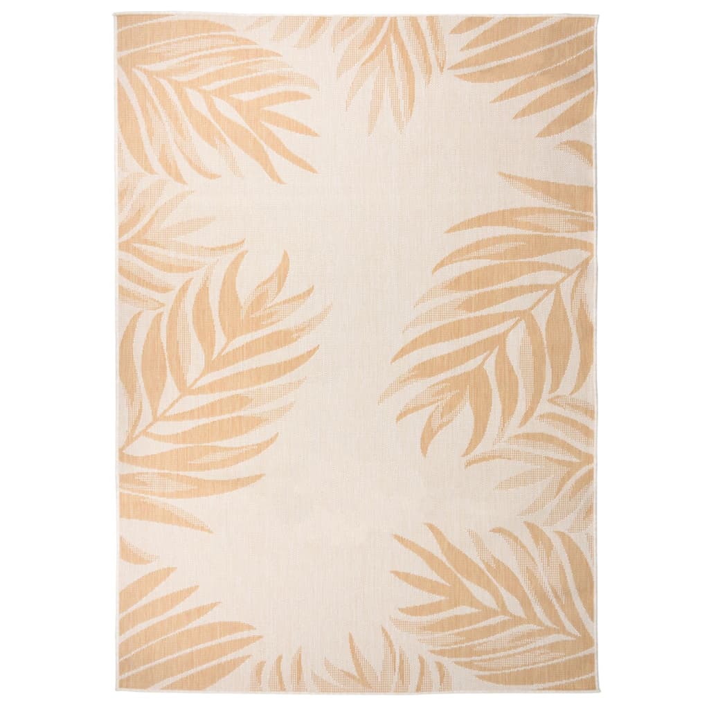 Vidaxl flat-woven outdoor rug with leaf pattern, 140x200 cm