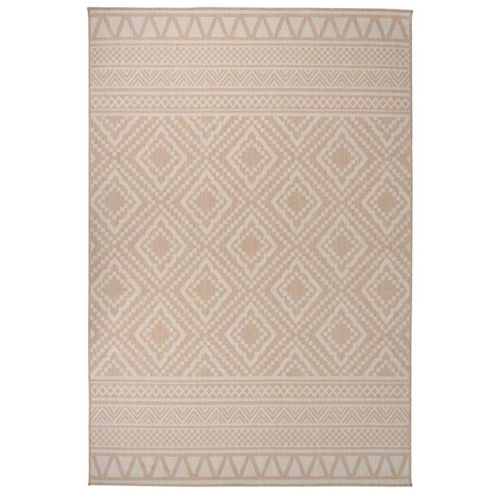 Vidaxl patterned flat-woven outdoor rug 160x230 cm brown