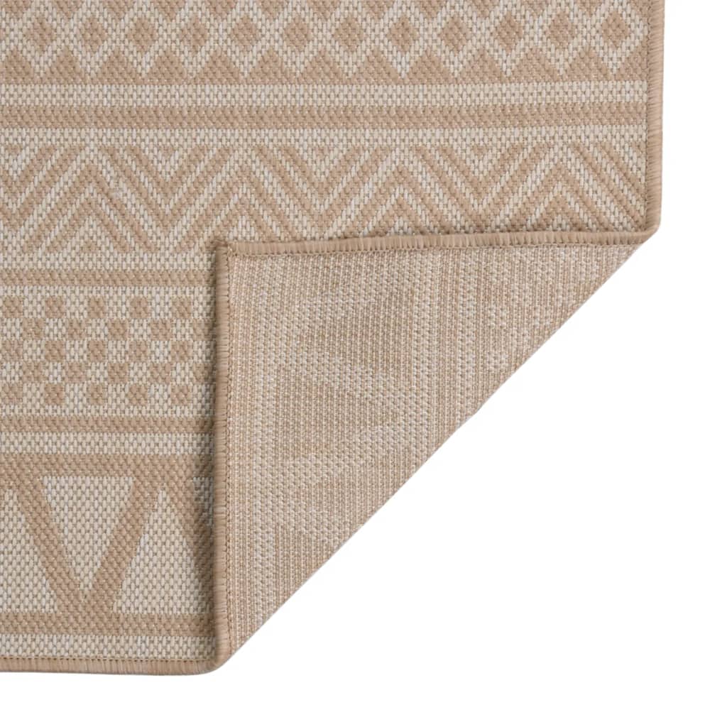 Vidaxl patterned flat-woven outdoor rug 160x230 cm brown