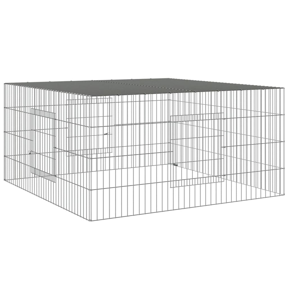 Vidaxl Rabbit Cage 110x110x55 cm Galvanized Iron