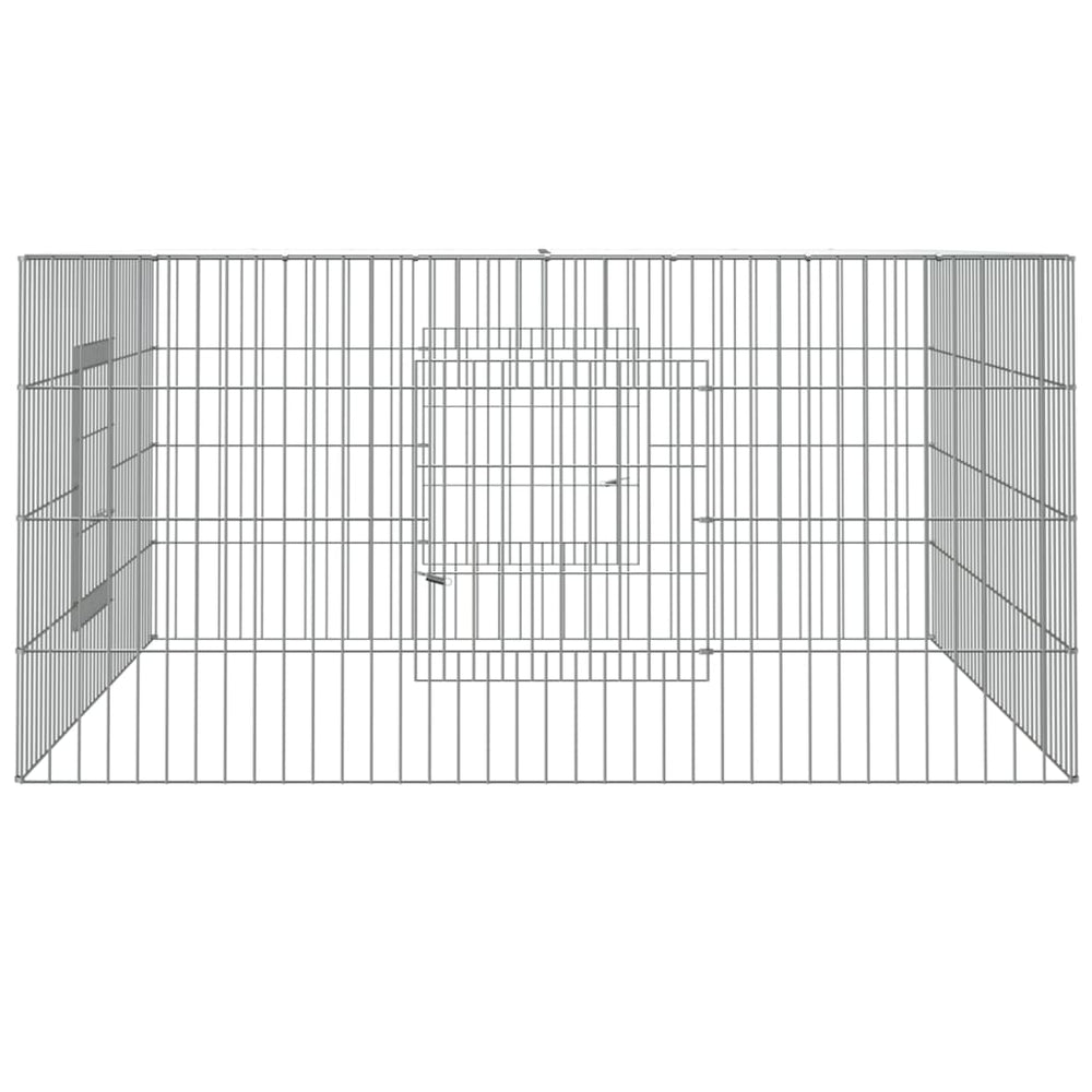 Vidaxl Rabbit Cage 110x110x55 cm Galvanized Iron
