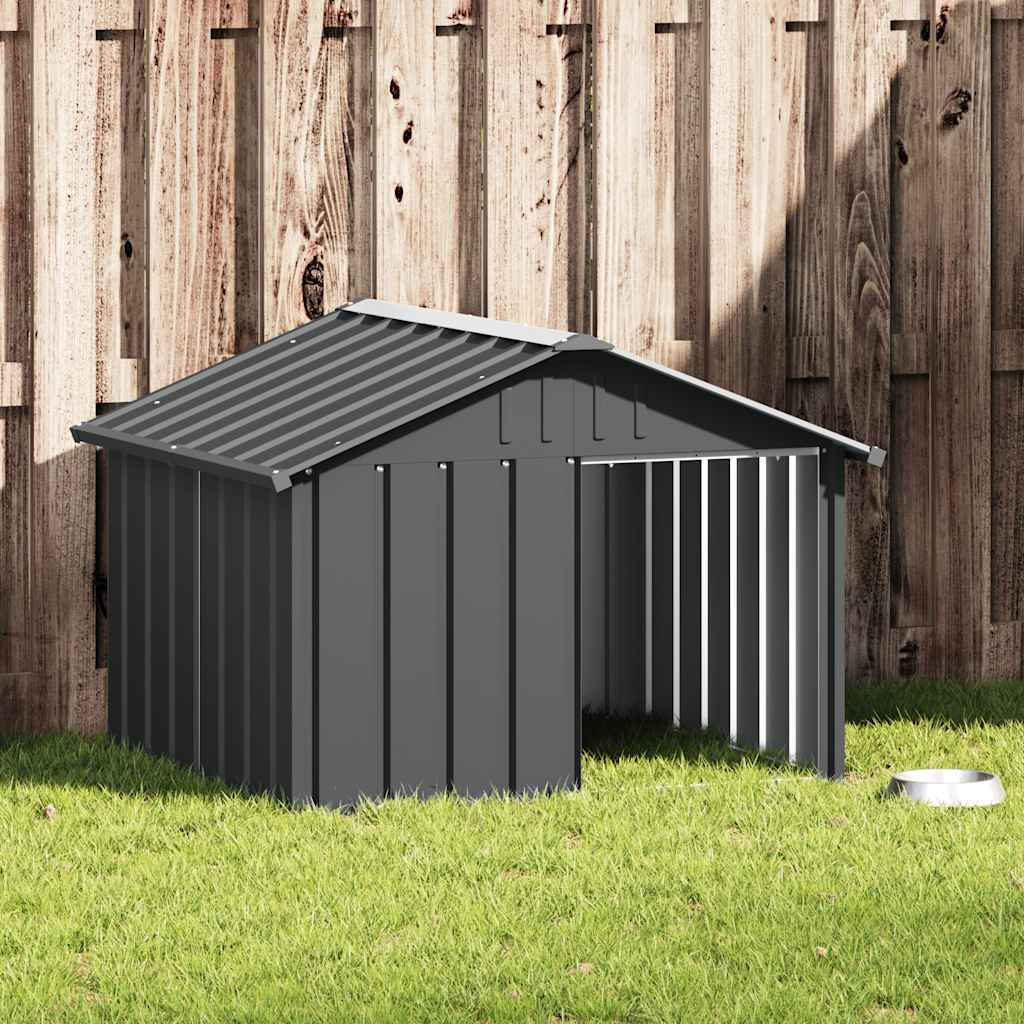 Vidaxl Dog Loft 116.5x103x81,5 cm galvaniseret stål Antracitfarve