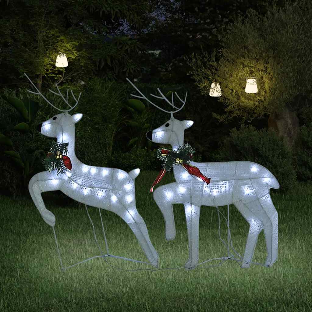 VidaXL Christmas reindeer 2 pcs 40 LEDs white