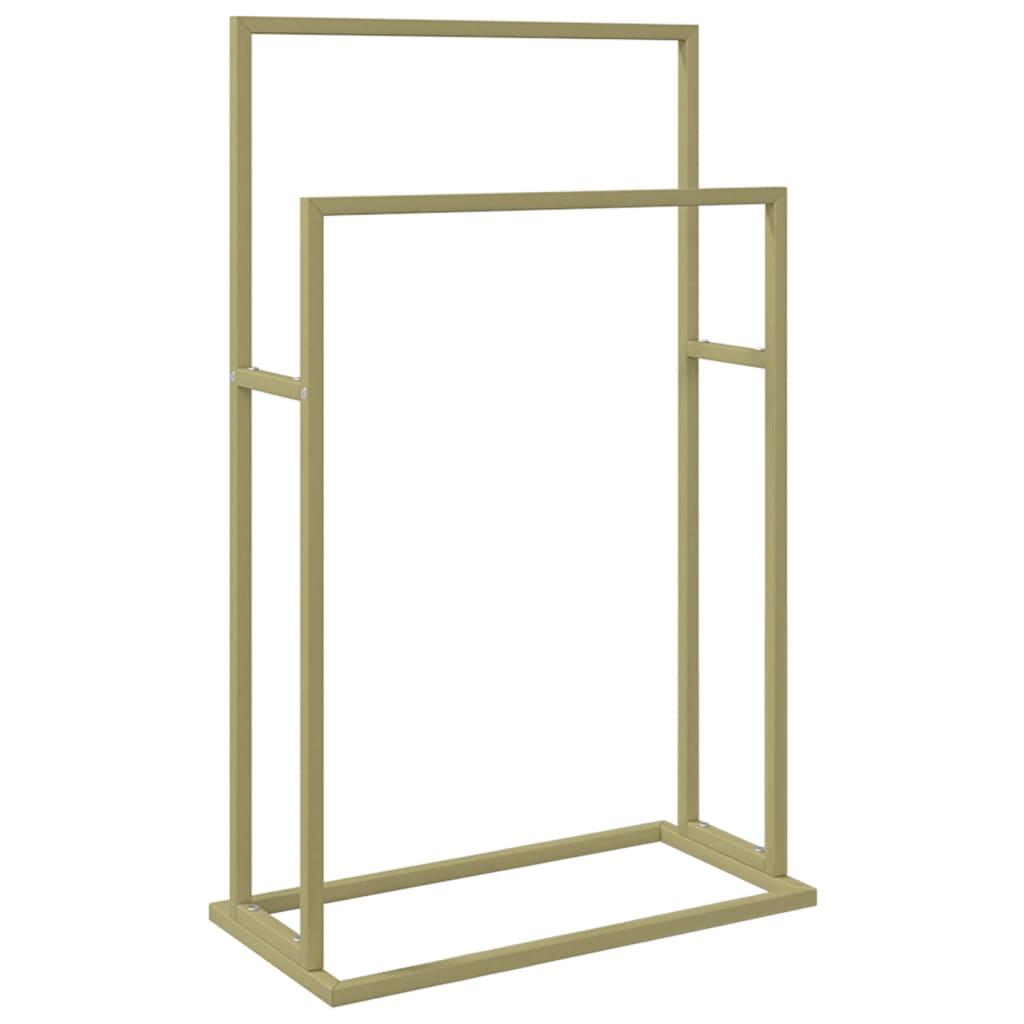 Estante de toalla Vidaxl separada 48x24x78.5 cm de oro de hierro