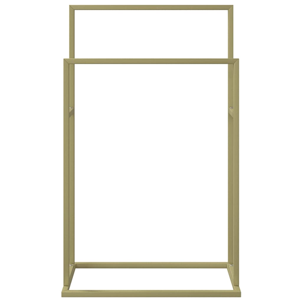 Estante de toalla Vidaxl separada 48x24x78.5 cm de oro de hierro