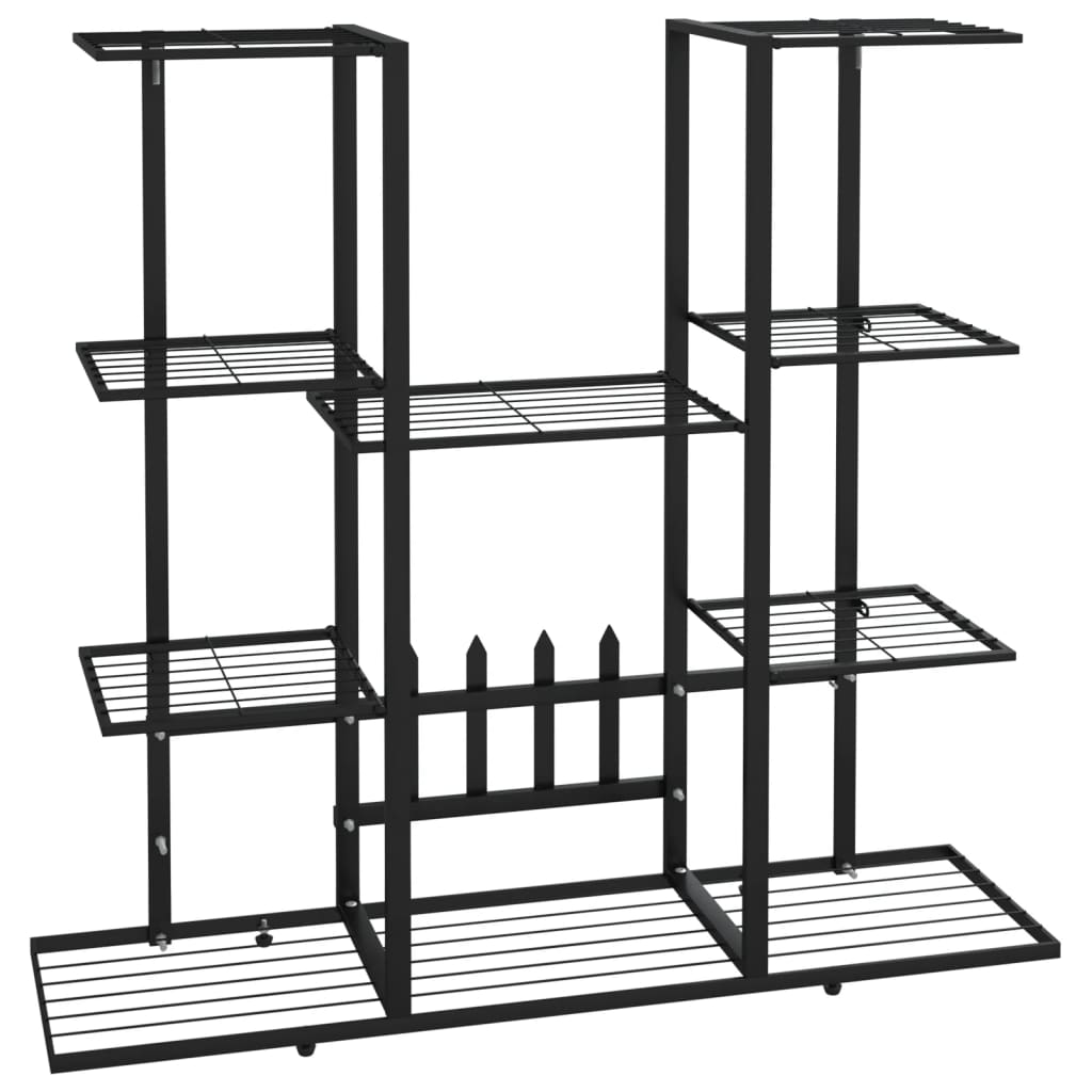 Vidaxl flower stand 94.5x25x89 cm iron black