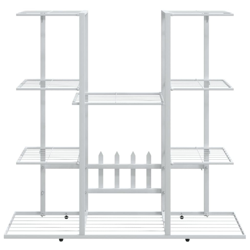 Vidaxl flower stand 94.5x25x89 cm iron white