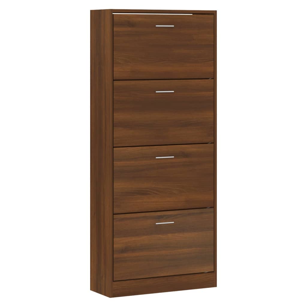 Vidaxx shoe cabinet 63x24x147 cm finished wood brown oak color