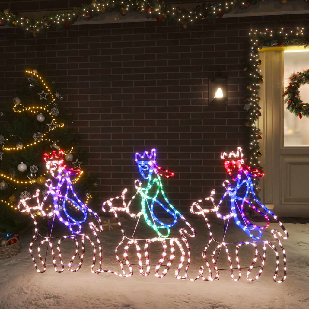 Vidaxl Christmas figures three wise men with 504 LEDs 70x50 cm