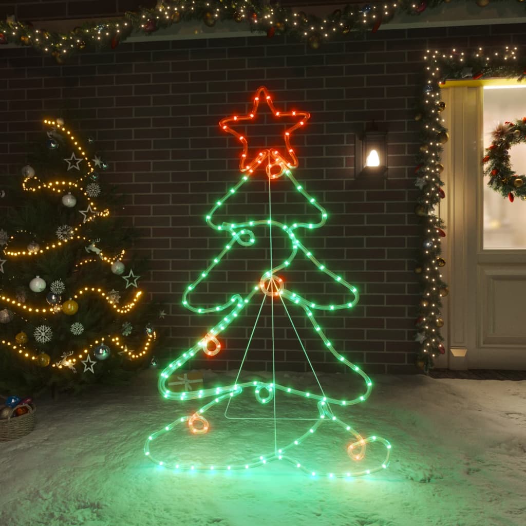 VIDAXL Weihnachtsfigurbaum mit 144 LEDs 88x56 cm