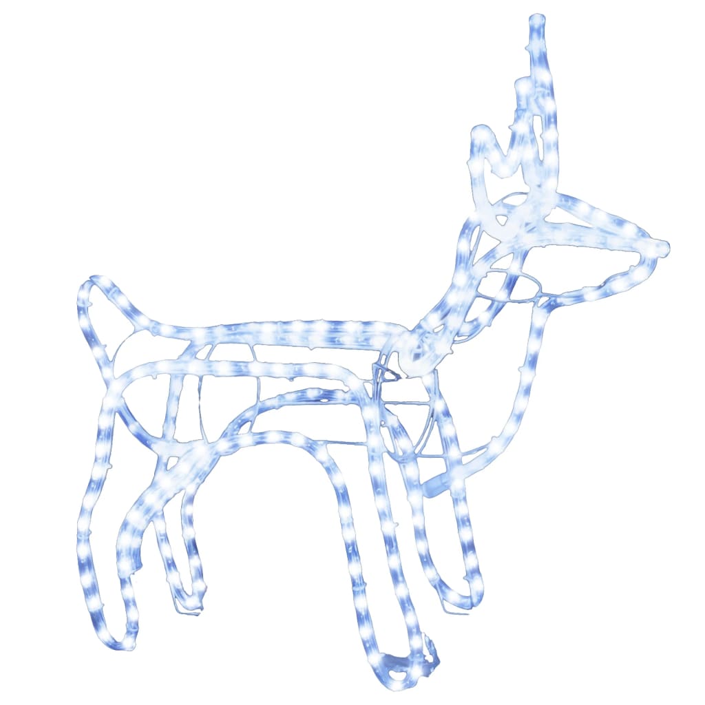 Vidaxl julfigur Render kall vit 60x30x60 cm