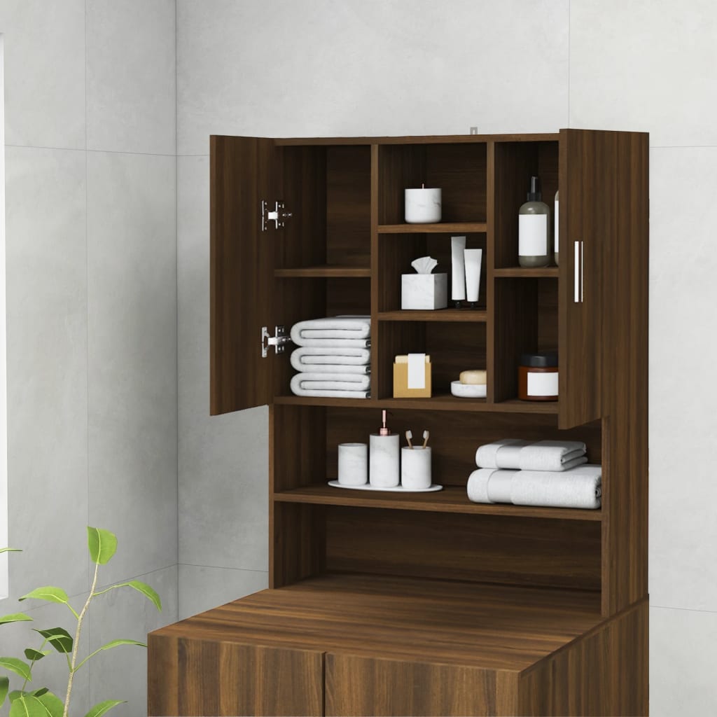 Vidaxl Wäschmaschinn Cupboard 70.5x25.5x90 cm brong Oakfaarf
