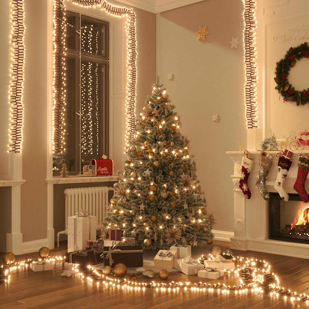 Vidaxl Light Garland Cluster avec 400 LEDS blanc chaud 7,4 M PVC