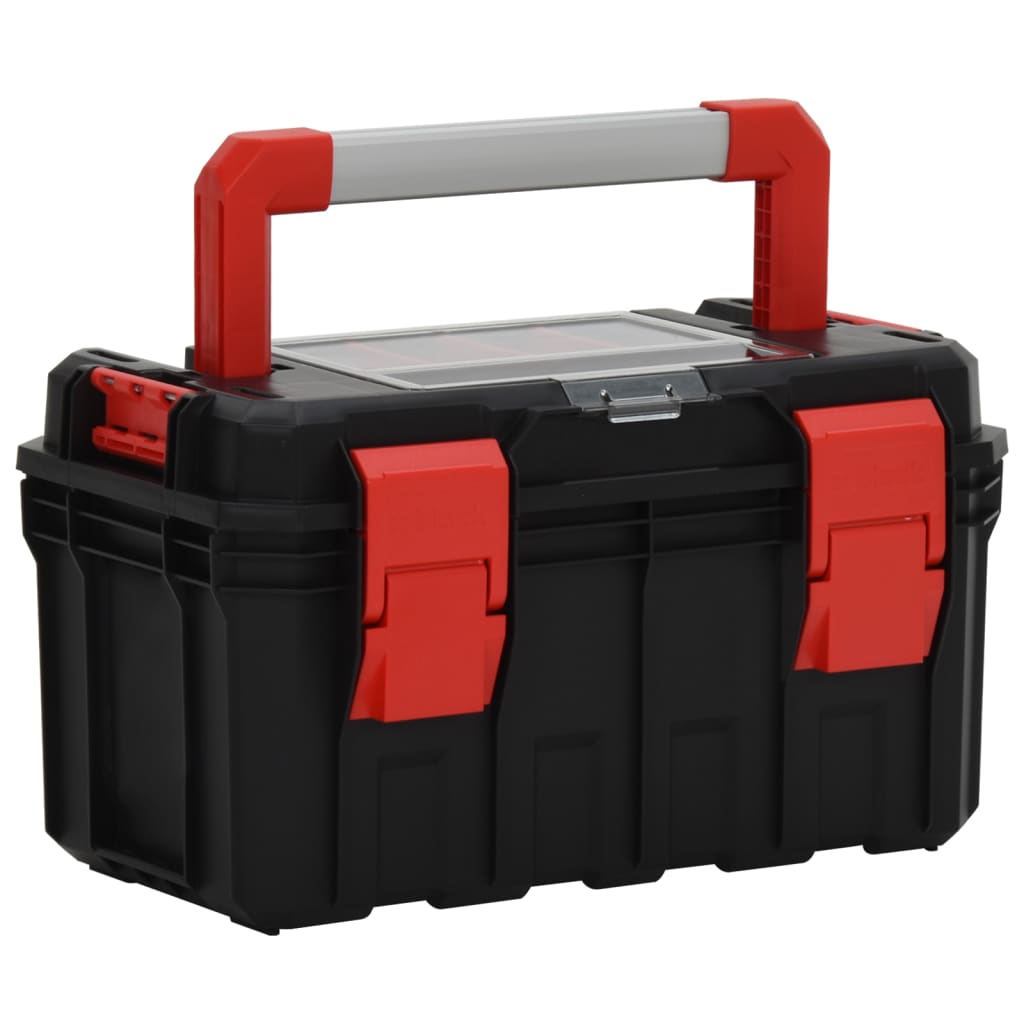 Vidaxl Toolbox 45x28x26.5 cm schwarz und rot