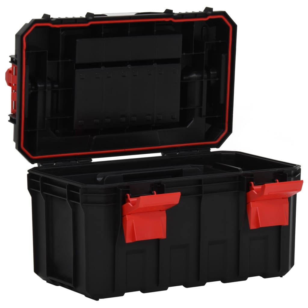 Vidaxl Toolbox 45x28x26.5 cm schwarz und rot