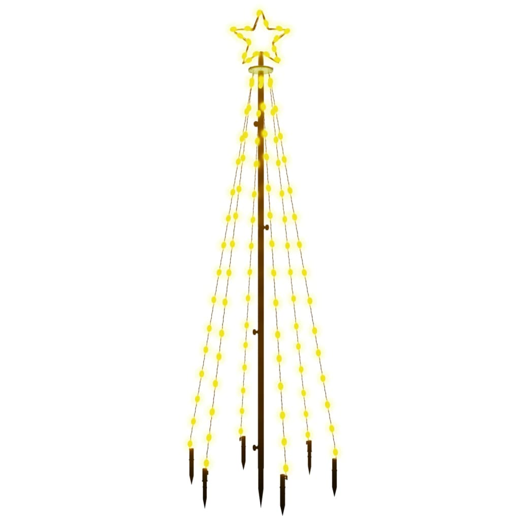 Vidaxl kerstboom met grondpin 108 led's warmwit 180 cm