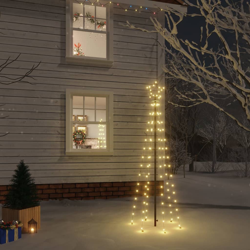 Vidaxl kerstboom met grondpin 108 led's warmwit 180 cm