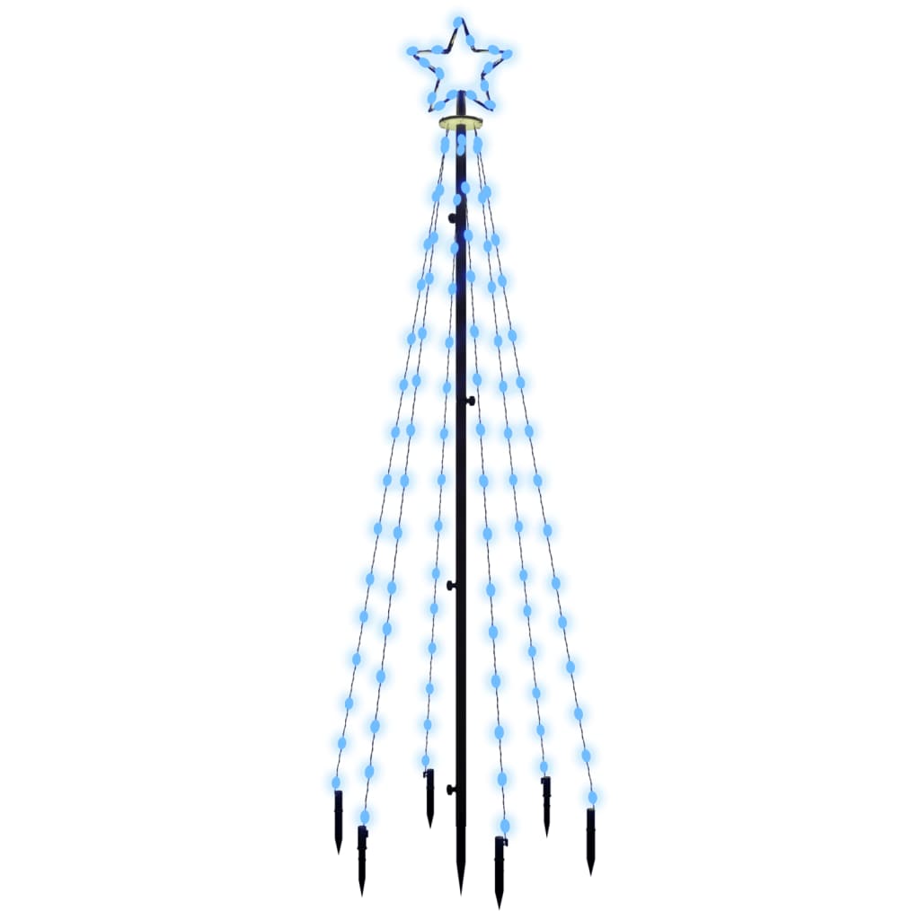 Vidaxl Christmas Tree avec broche terrestre 108 LEDS Bleu 180 cm