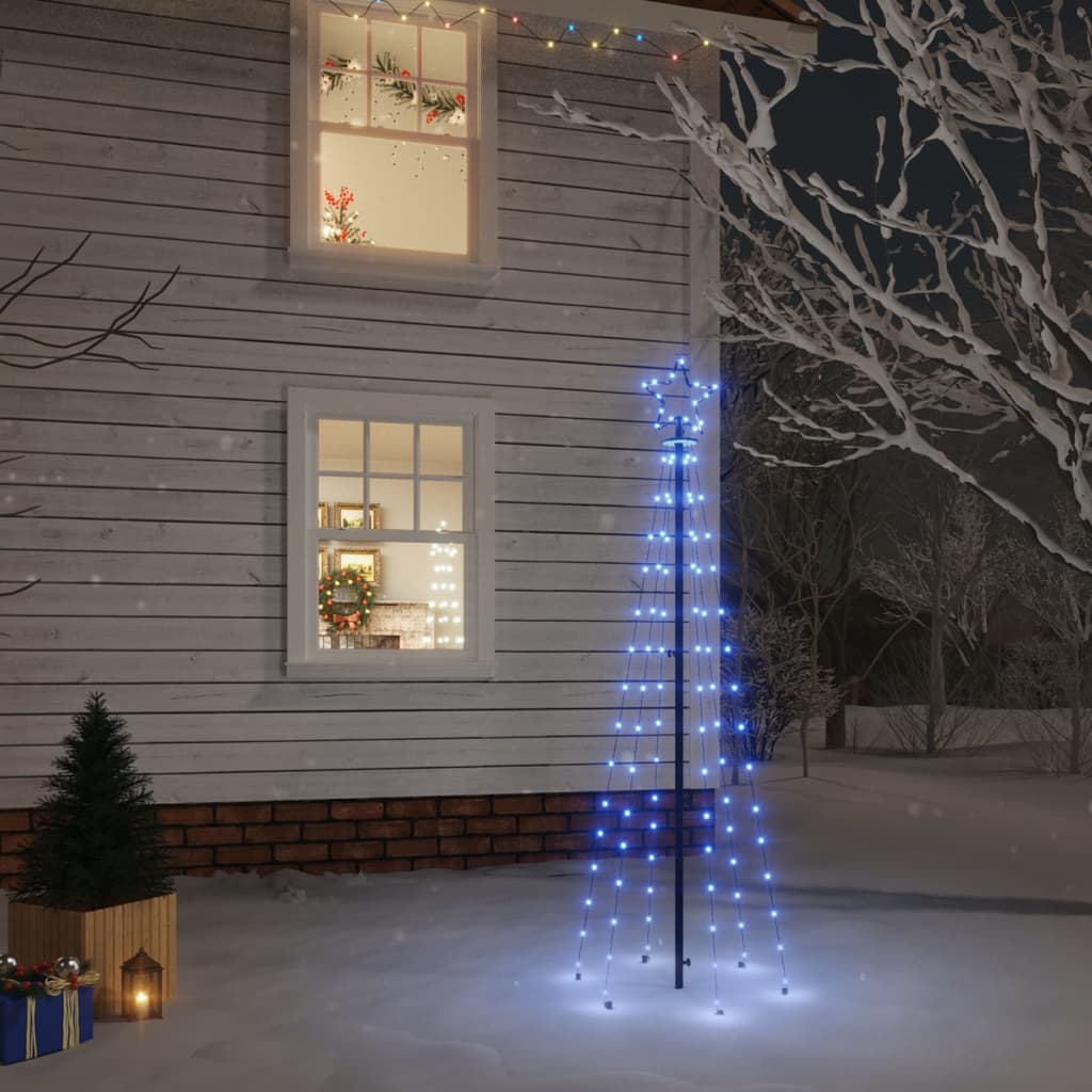 Vidaxl Christmas Tree avec broche terrestre 108 LEDS Bleu 180 cm