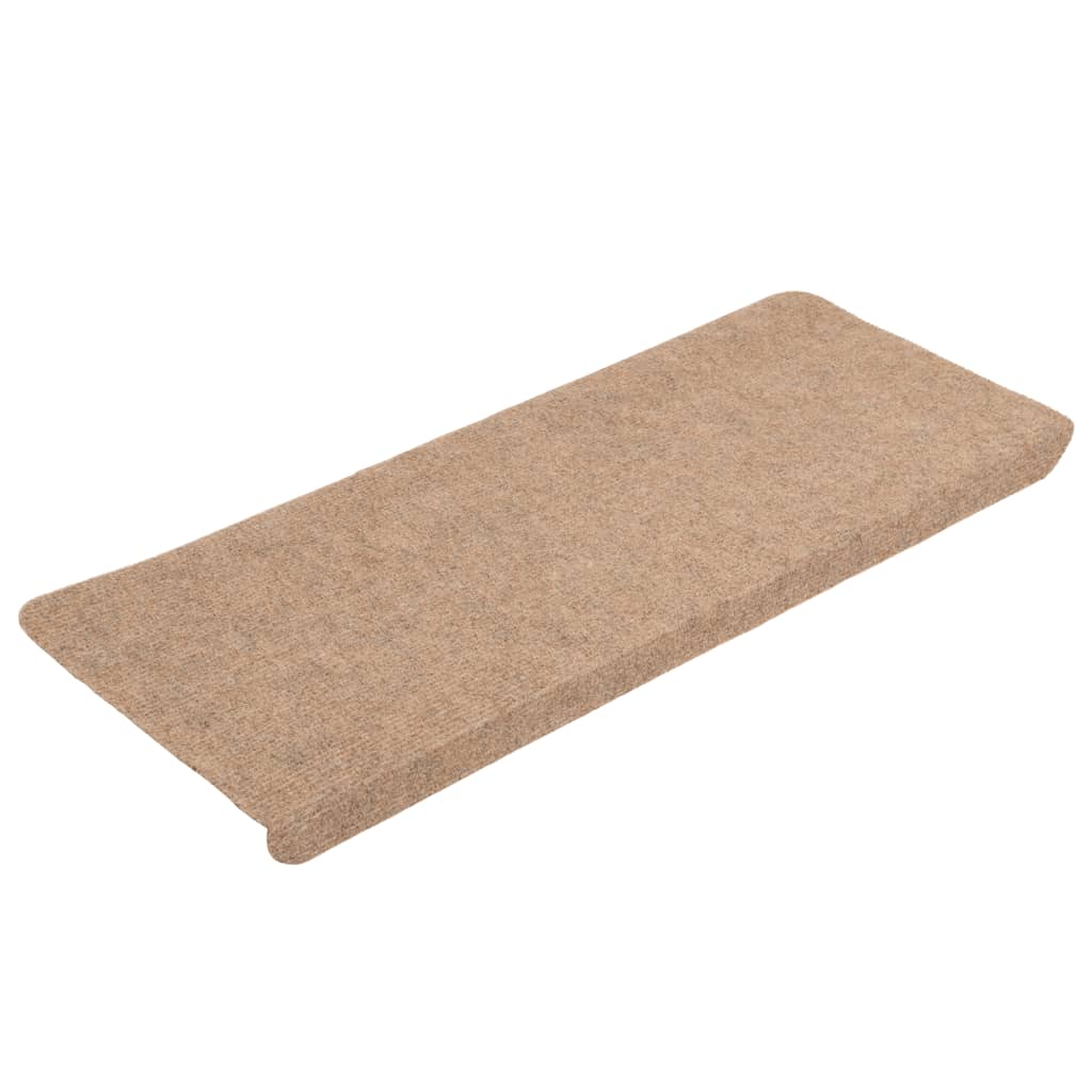 Vidaxl Treppenmatten Selbstadhäsiv 15 ST 65x24,5x3,5 cm Beige