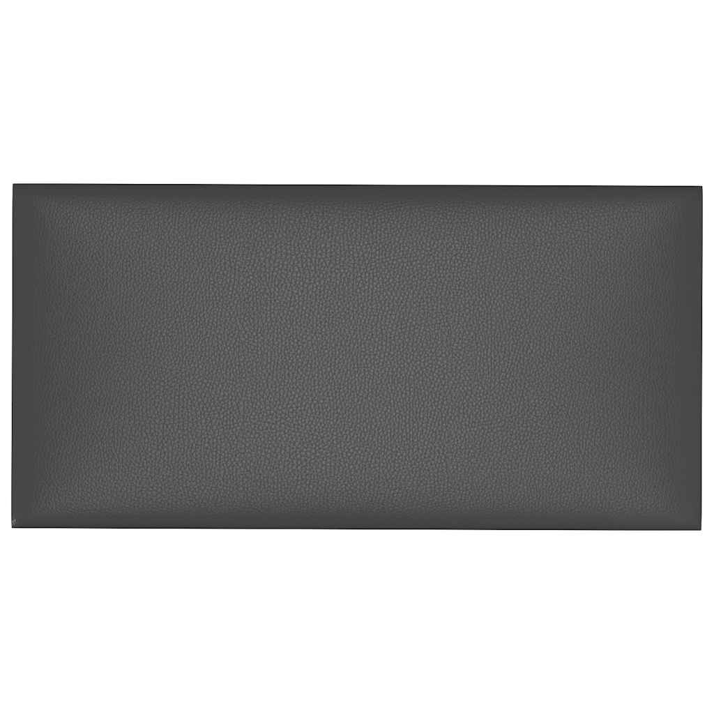 Vidaxl -Wandpaneele 12 Stcs 0,54 m² 30 x 15 cm künstliches Ledergrau grau