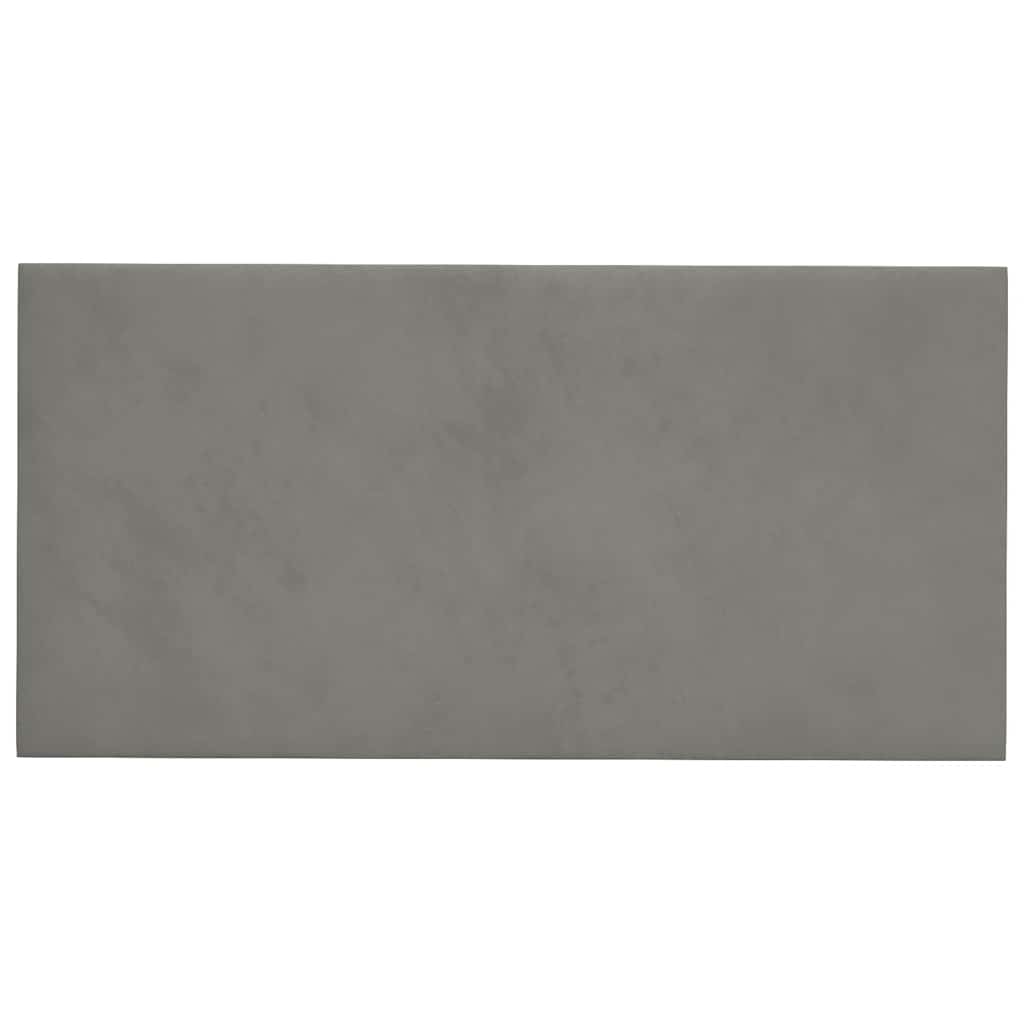 Vidaxl -Wandplatten 12 Stk 0,54 m² 30 x 15 cm Samt hellgrau