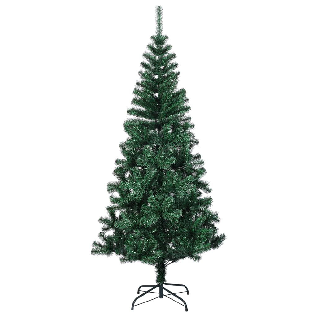 Vidaxl Kunstkerstboom med iriserande slutar 180 cm PVC Green
