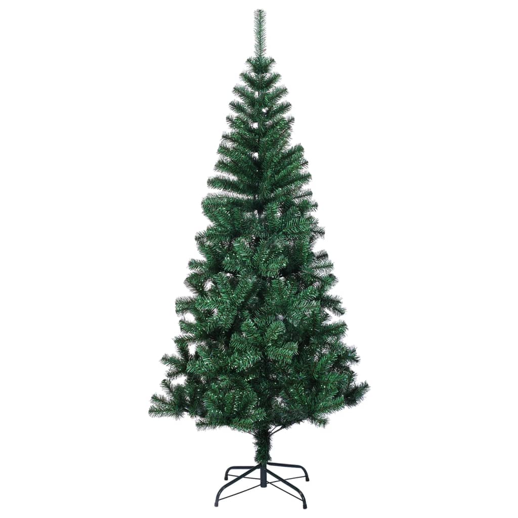 Vidaxl kunstkerstboom avec des extrémités irisées 210 cm en PVC vert