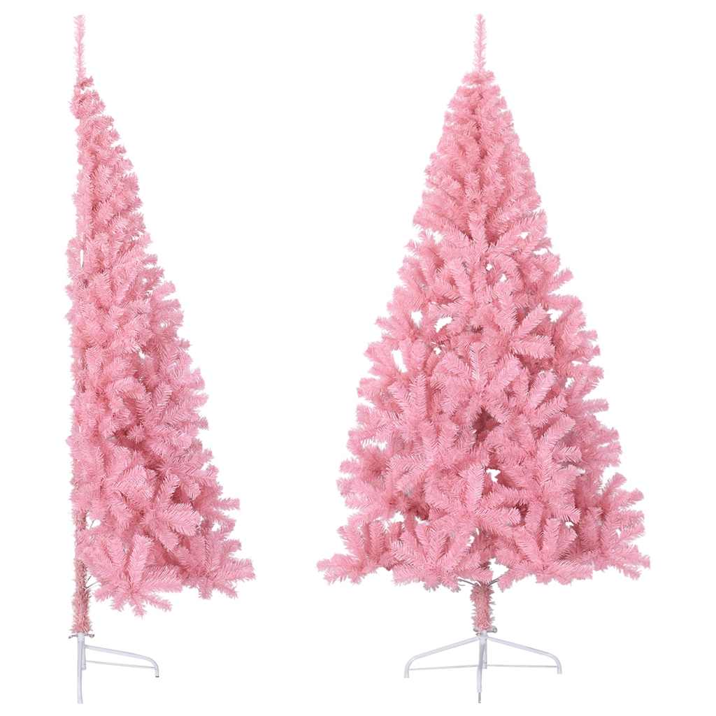 Vidaxl Artificial Christmas Tree with Stand Half 180cm PVC Pink