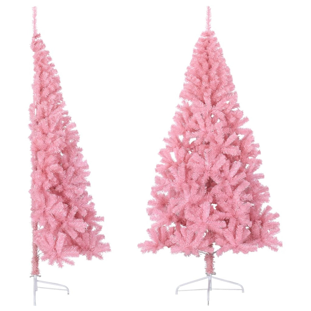 Vidaxl Kunstkerstboom com meio 210 cm de PVC rosa