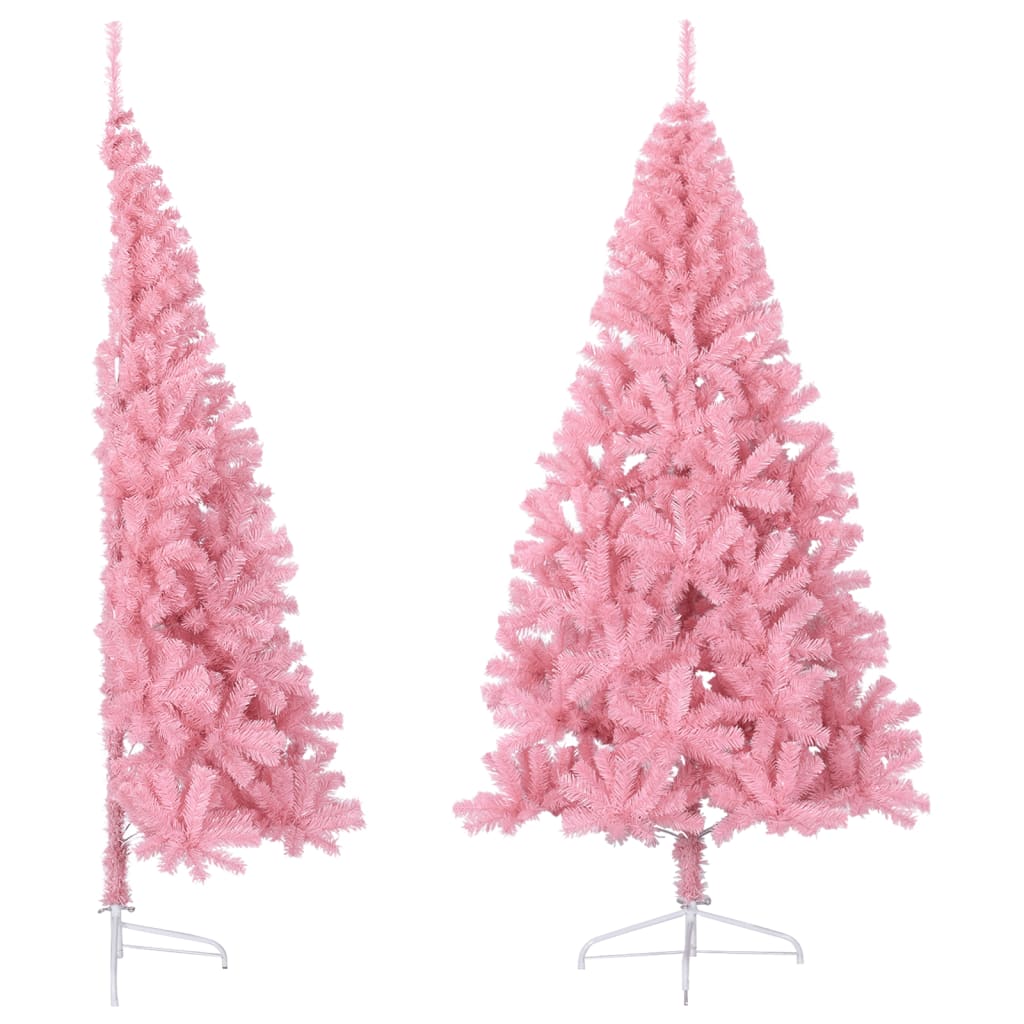 Vidaxl Kunstkerstboom avec un demi-240 cm PVC rose standard