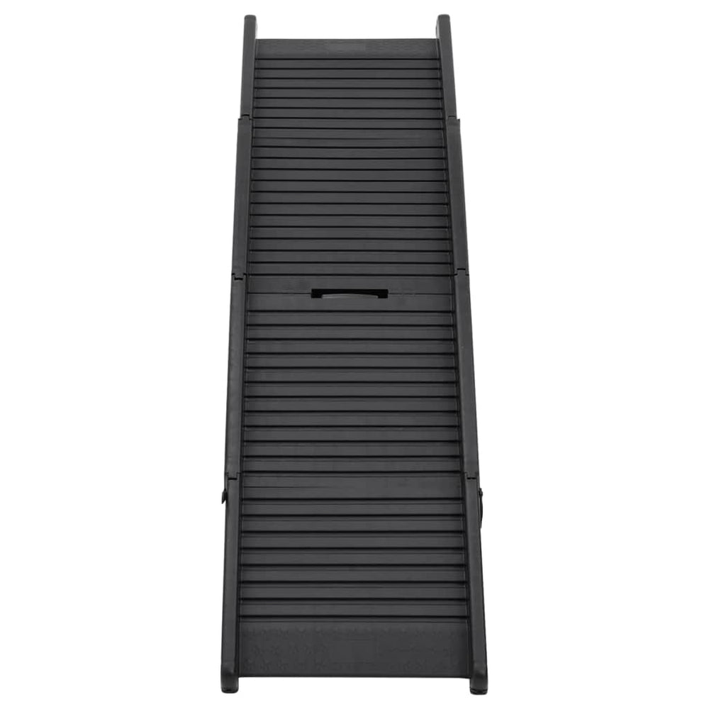 Vidaxl Hundesteife faltbare 153x40x12,5 cm Kunststoff schwarz